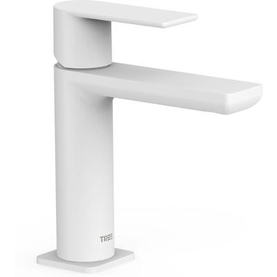 Wastafelkraan Tres Loft | Opbouw | Mengkraan | Standaard model | 1-hendel | Rond | Wit mat