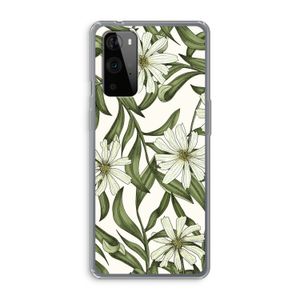 Wit bloemenpatroon: OnePlus 9 Pro Transparant Hoesje