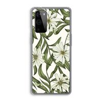 Wit bloemenpatroon: OnePlus 9 Pro Transparant Hoesje