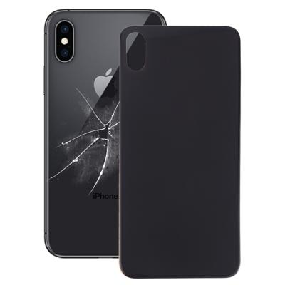 Gemakkelijk vervanging grote camera gat glas terug batterij cover met lijm voor iPhone XS Max (zwart)