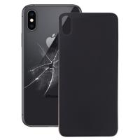Gemakkelijk vervanging grote camera gat glas terug batterij cover met lijm voor iPhone XS Max (zwart)