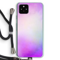 Clouds pastel: Pixel 5a 5G Transparant Hoesje met koord