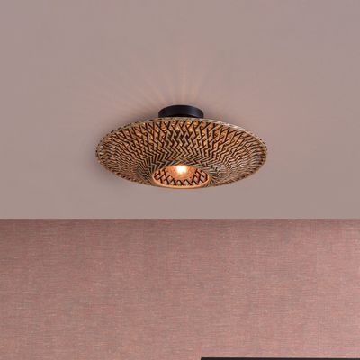 GOOD&MOJO Plafondlamp 'Bali' Small, Bamboe, kleur Naturel/Zwart