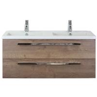 Seville Badmeubelset 120 cm - 2 Laden Tabacco - Wastafel Djazz Dubbel