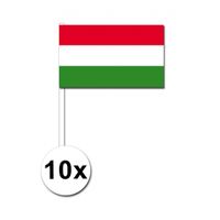 Zwaaivlaggetjes Hongarije 10 stuks   -