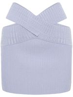 Dion Lee minijupe ajustée à effet peau de serpent - Gris