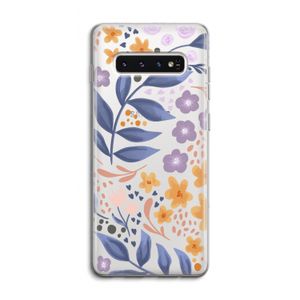 Flowers with blue leaves: Samsung Galaxy S10 4G Transparant Hoesje