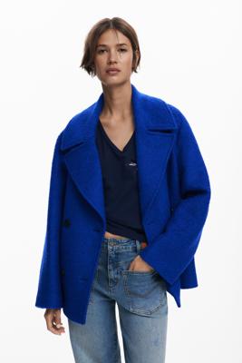 Korte boucléjas - BLUE - XL