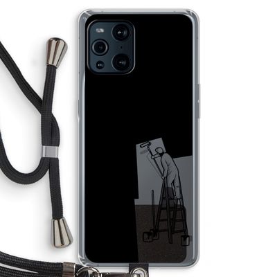 Musketon Painter: Oppo Find X3 Pro Transparant Hoesje met koord