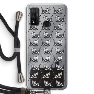 Zwarte poes: Huawei P Smart (2020) Transparant Hoesje met koord