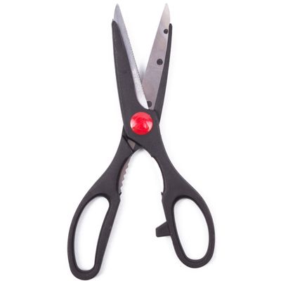 Benson huishoud/keukenschaar - zwart - rvs/kunststof - 21.6 cm