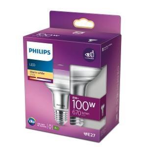 Philips LED spot R80 E27 8-100W 2700K blister - 5103352