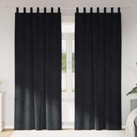 VidaXL Verduisterende gordijnen 2 pcs zwart 140 x 225 cm fluweel