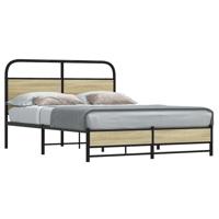 Bedframe zonder matras bewerkt hout sonoma eikenkleur 135x190cm