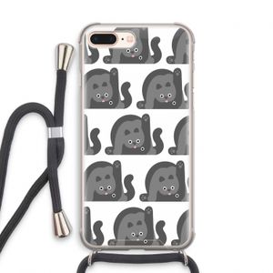 Cats: iPhone 8 Plus Transparant Hoesje met koord