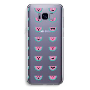 Smiley watermeloenprint: Samsung Galaxy S8 Plus Transparant Hoesje
