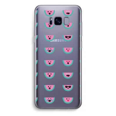 Smiley watermeloenprint: Samsung Galaxy S8 Plus Transparant Hoesje