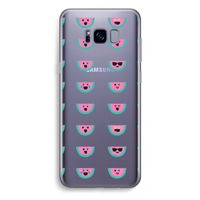 Smiley watermeloenprint: Samsung Galaxy S8 Plus Transparant Hoesje