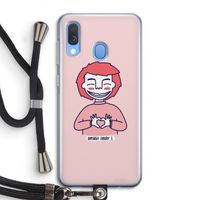 Hartje: Samsung Galaxy A40 Transparant Hoesje met koord