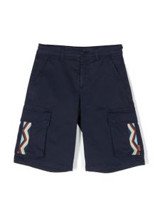 Missoni Kids short en coton à motif zigzag - Bleu