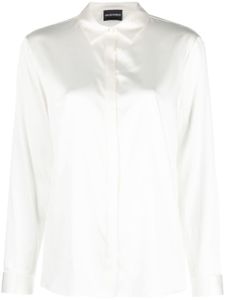 Emporio Armani chemise à fini satiné - Blanc