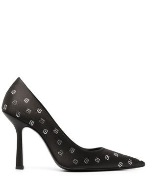 Alexander Wang escarpins à plaque logo - Noir