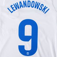 Lewandowski 9 (Officiële FC Barcelona La Liga Away Bedrukking 2023-2024)