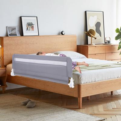 Bedhek voor Peuters 120 cm Opvouwbaar Babybedhek met Afneembare en Wasbare Hoes Grijs