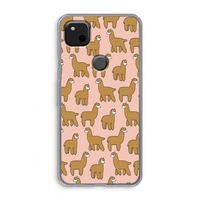 Alpacas: Google Pixel 4a Transparant Hoesje Alpacas: Google Pixel 4a Transparant Hoesje