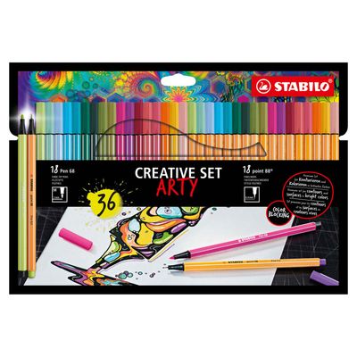 Stabilo set arty viltstiften 68 88 36 stuks