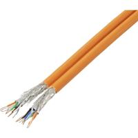 TRU COMPONENTS TC-13577072 Netwerkkabel CAT 7a S/FTP 4 x 2 x 0.27 mm² + 4 x 2 x 0.27 mm² Oranje 50 m