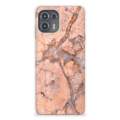 Motorola Edge 20 Lite | TPU | Siliconen hoesje | Marmer Oranje