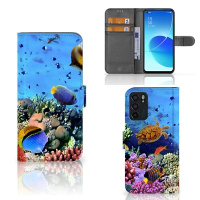 OPPO Reno6 5G | Telefoonhoesje | Met pasjeshouder | Vissen
