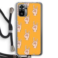 Rock: Xiaomi Redmi Note 10S Transparant Hoesje met koord