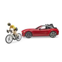 Bruder Roadster met racefiets en fietser Bruder Roadster met racefiets en fietser