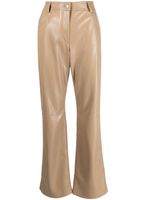 MSGM faux-leather straight-leg trousers - Tons neutres - thumbnail