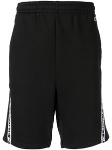 Lacoste short de sport à bande logo - Noir