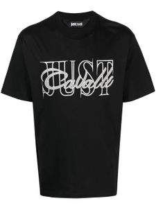 Just Cavalli t-shirt en coton à logo imprimé - Noir