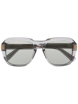 Dunhill lunettes de vue Caine à monture transparente - Gris