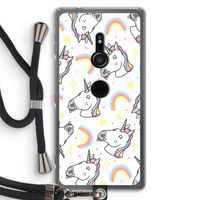 Rainbow Unicorn: Sony Xperia XZ2 Transparant Hoesje met koord