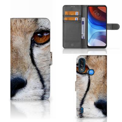 Motorola Moto E7i Power | E7 Power | Telefoonhoesje | Met pasjeshouder | Cheetah