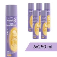Voordeelverpakking: 6x Andrelon Haarspray - Perfecte Krul - 250 ml