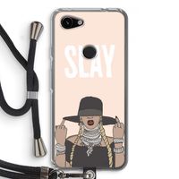 Slay All Day: Pixel 3a Transparant Hoesje met koord