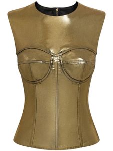 Dolce & Gabbana metallic sleeveless top - Or