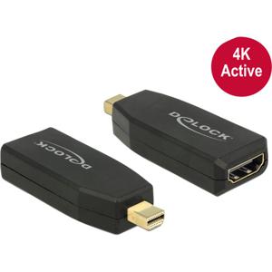 DeLOCK 65581 tussenstuk voor kabels mini Displayport 1.2 HDMI Zwart