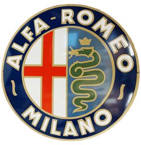 Alfa Romeo Logo Emaille Bord XL - Ø78cm