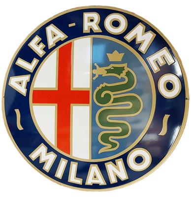 Alfa Romeo Logo Emaille Bord XL - Ø78cm