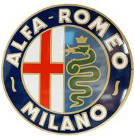 Alfa Romeo Logo Emaille Bord XL - Ø78cm