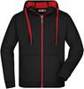 James & Nicholson JN355 Men´s Doubleface Jacket - Black/Red - L