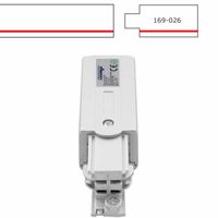 Aansluitadapter voor een spanningsrail rechts wit 169-026